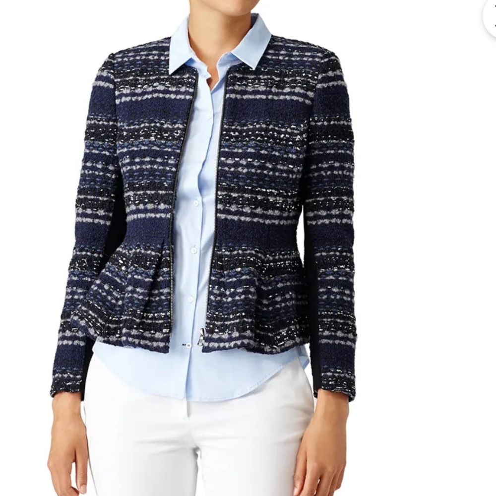 Rebecca Taylor Lurex Metallic Tweed Jacket Sz 6